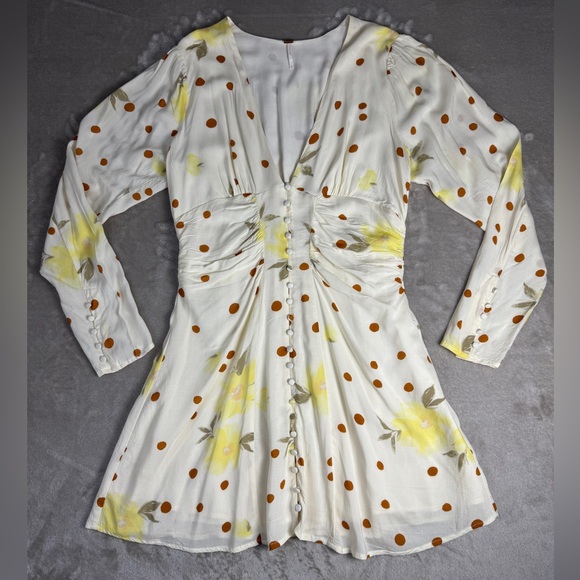 Free People Women's Dress Date Night Sunshine Size Medium‎ Spring Flowy - Picture 4 of 15